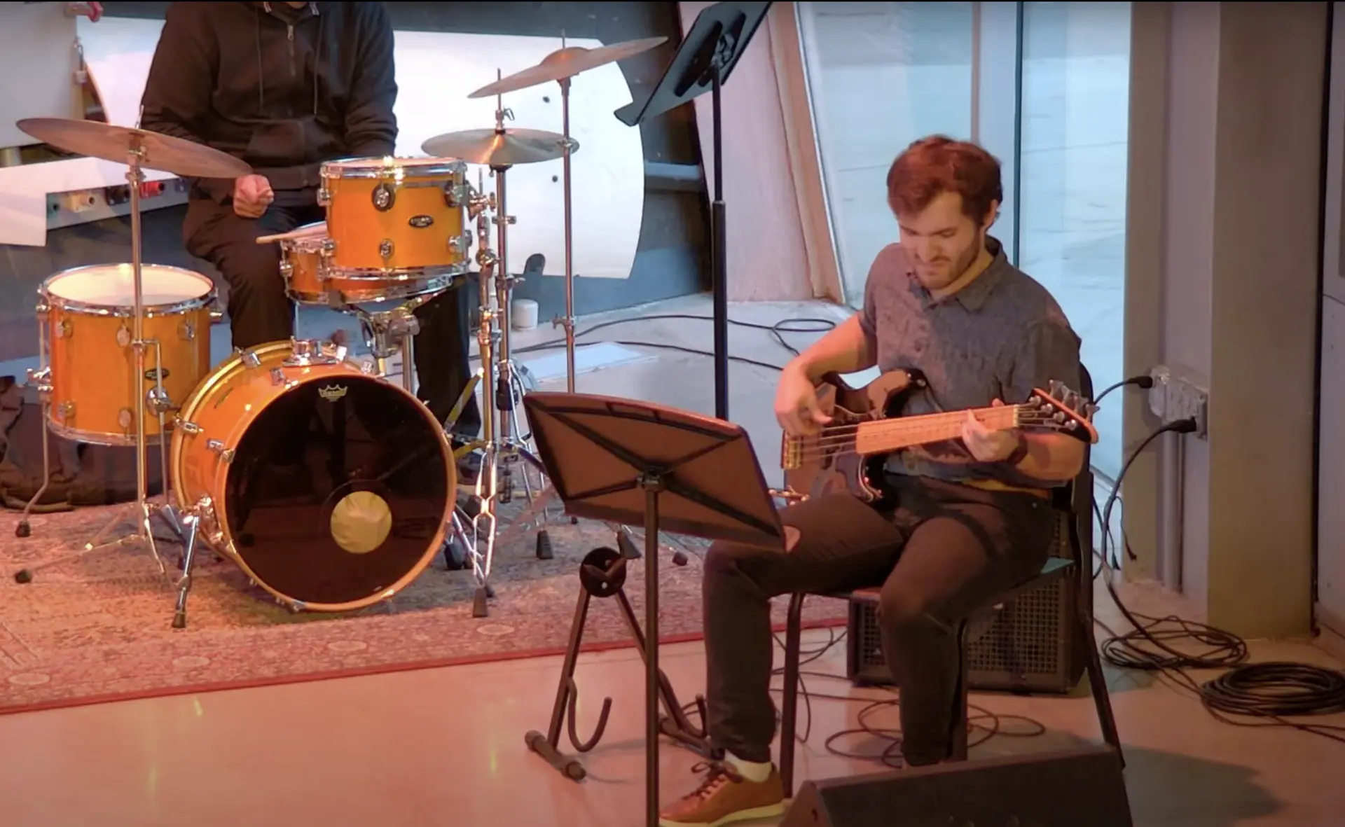 Jayden Ostler playing Bass at Calarts